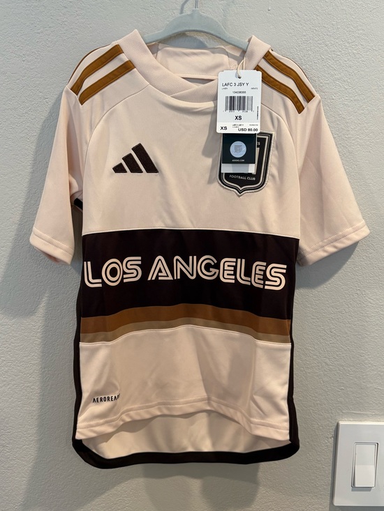 adidas Other - Adidas MLS LAFC 24/25 Third Jersey Linen/Brown IM5470 Youth Size XS (7/8) New